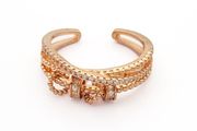 Rose Gold Tone 925 Sterling Silver CZ Fidget Ring