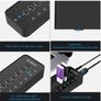 ORICO 10-Port USB3.0 HUB with 36W (12V/3A) Power Adapter 3.3ft USB Date for PC Image 4