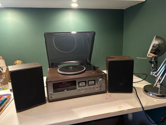 record player and CD