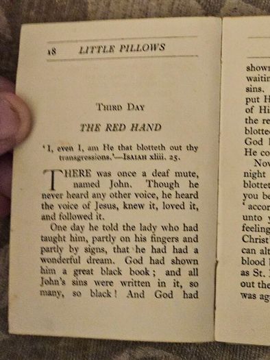 Little Pillows. A Book Of Good-night Thoughts. By Francis Ridley Havergal. Vintage Minature Hardback In Fair Condition.  See Photos For Same.