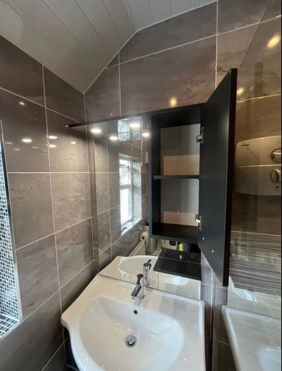 Bathroom Vanity Unit + Sink + Mirrored Cabinet