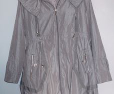 Stylish Grey and SIlver Raincoat by Lailishi