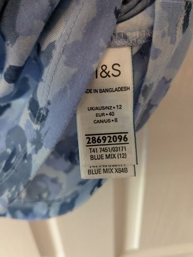 M and S T-shirt size 12