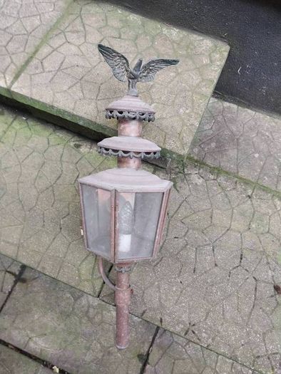 Old Carriage Lamp with Eagle surmount