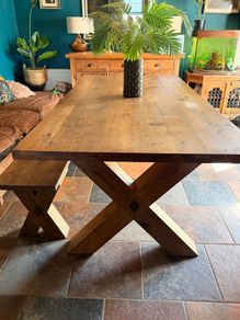 Dining table and matching bench