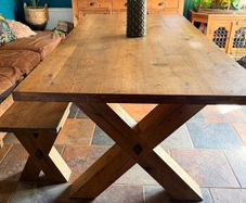 Dining table and matching bench
