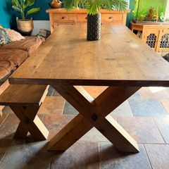 Dining table and matching bench