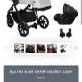 Leather 2 set pram Image 6