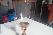 rose gold large  hurricane jar candle