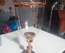 rose gold large  hurricane jar candle