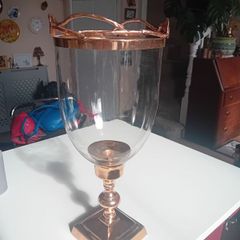 rose gold large  hurricane jar candle