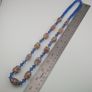 Vintage Venetian African Style Aventurine & Tire Shape Blue African Glass Beads Necklace Image 2