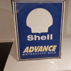 Shell motorbike oil sign