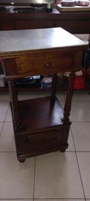 Antique  cupboard oak marble top