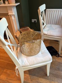 Gold lampshade - perfect for cozy winter evenings!