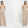 RIVER ISLAND camel jumpsuit Sz 16 UK - Bnwt Rrp 60 sterling Image 2