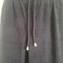 black wide leg light corduroy trousers Image 2