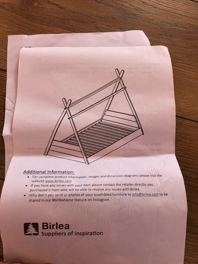 birlea teepee bed frame