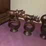 Set of 5 hand carved African Animal Napkin Holders Image 2