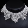 Luxury Bridal  Tassel Collar Choker Necklace Set Image 3
