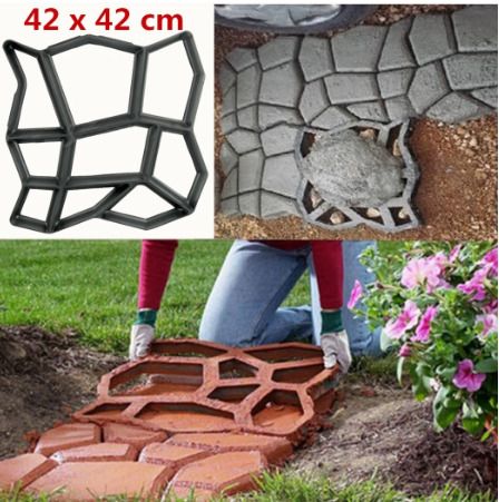 Large Paving Cement Brick Concrete Molds DIY Plastic Path Maker Mold Garden Stone Road Mold Garden Paving Decoration Tool