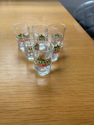 6 Mini Kilkenny Glasses.