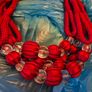 Brand New Paris Red Cable Ball & Bead Curtain Tie Backs Image 6