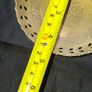 Beautiful Old Brass Trinket Basket featuring a swing handle, pierced shaped cutouts along the scalloped edge, and an engraved floral pattern, Postage Available Image 4