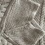 Aran Crafts - Grey Merino Wool Aran Cable & Moss Poncho - Size S/M Image 6