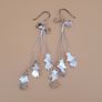 Sterling 925 Silver Cascading Leaf Drop Earrings Image 7