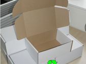 Lot of 10 small white & brown ecommerce shipping boxes eco friendly cardboard retail box for online shop, online retail and kraft Size 19 x 13 x 9 cm