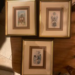 Set 3d pictures framed free postage