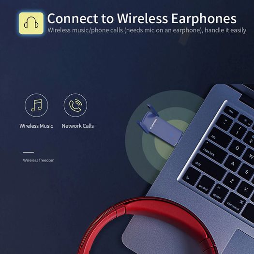 COMFAST Bluetooth+WiFi(1300Mbps) Dual Band (2.4G/5G) USB Adapter/Dongle+Hotspot - 2x3dbi Foldable External Antennas (Brand New/Warranty)