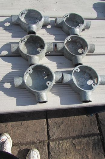 3 Way 20mm Tee Conduit Box x 6 for Sale