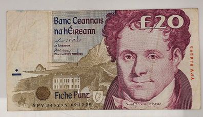 Ireland 1999 20 Pounds Banknote Note Daniel O'Connell
