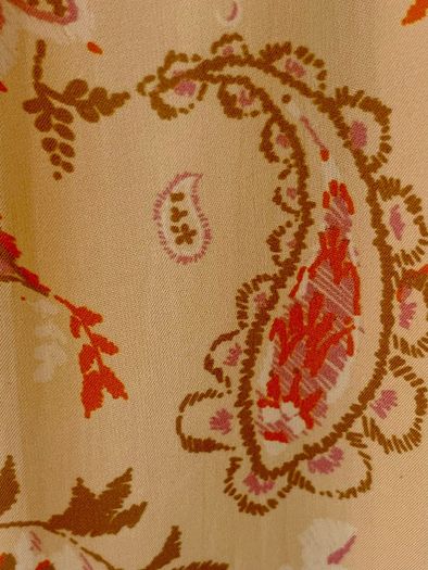 Mos Mosh boho paisley dress XS tiered smock cream pink orange