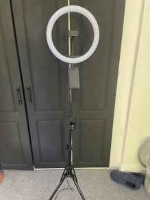 13" Ring Light with Tripod Stand & Phone Holder, LED Ring Light for Phone with 3 Light Color Temperatures, 12 Brightnesses, 48 RGB Light Modes