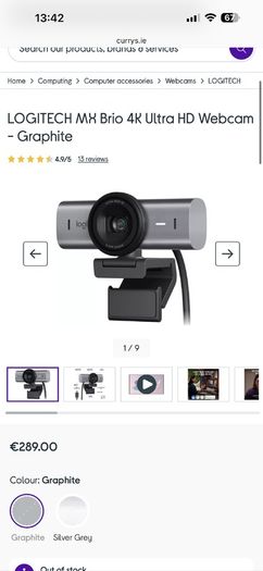 Logitech MX Brio 4k Webcam