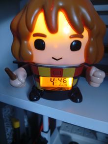 BulbBotz HARRY POTTER Alarm Clock Hermione Granger Kids Night Light LCD 5.5"