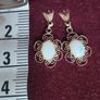 9ct Vintage Gold Opal Pendant Earrings. Image 6