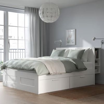 IKEA SONGESAND Bed frame with 4 storage drawers