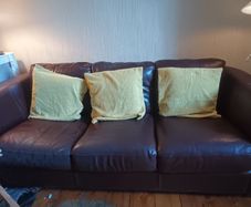 3 Seater Leather Sofa and Armchair