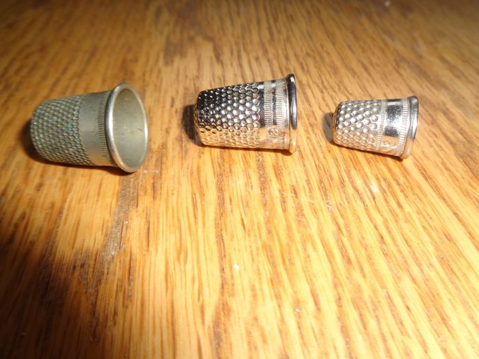 Metal Sewing Thimbles x 3 for Sale