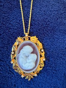 Cameo Mother and Child Necklace
