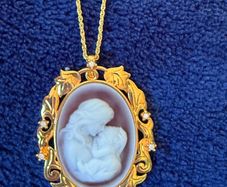 Cameo Mother and Child Necklace