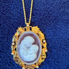 Cameo Mother and Child Necklace