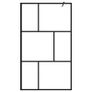 Walk-in Shower Wall with Tempered Glass Black 115x195 cm Image 2