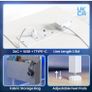 L Shaped Gaming Desk with LED Lights & Power Outlets, 120 x 80cm Corner Computer Image 6