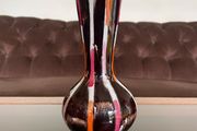 Vintage German WGP Striped Brown Jasba Vase 22 cm