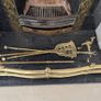 Brass fireplace fender and companion set Image 2